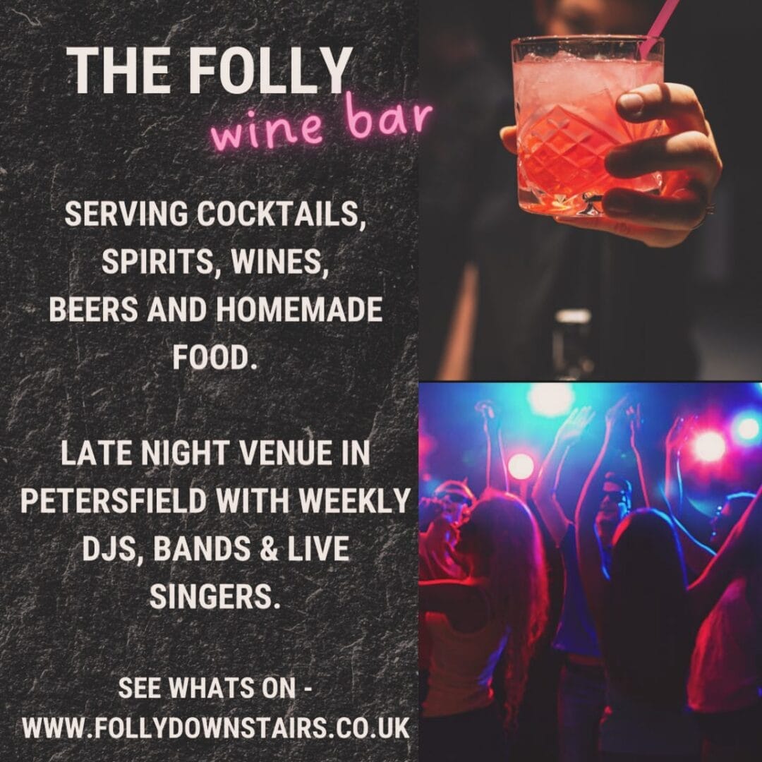 Bars With Live Music In Petersfield - Head To The Folly Wine Bar This Weekend !