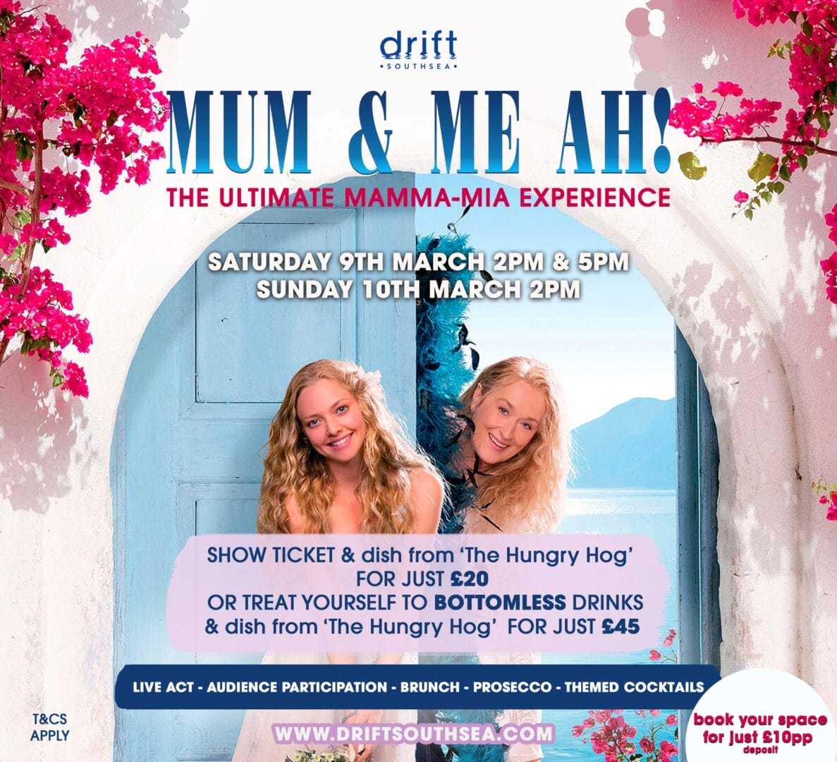 Bars In Southsea For Mothers Day - Enjoy A Mumma-Mia Brunch At Drift !