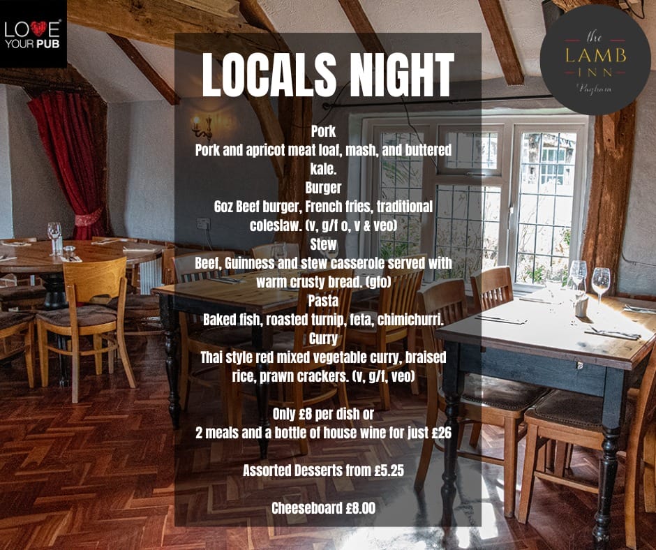 Pubs With Food In Pagham - Enjoy At The Lamb Inn !