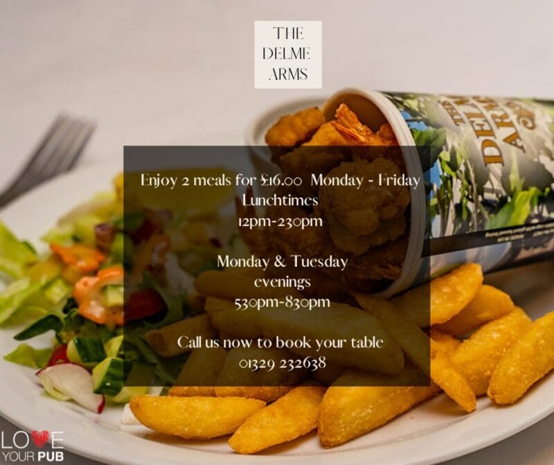 Pubs With Curry Nights In Fareham - Dine At The Delme Arms !