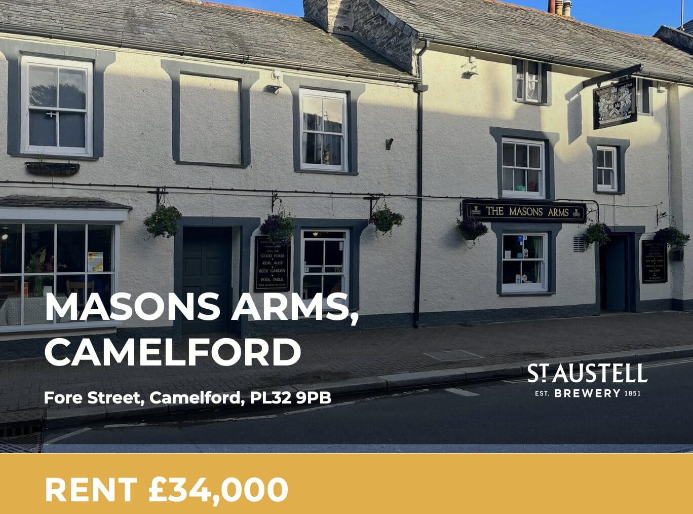 Pub Tenancies In Camelford - Run The Mason Arms !