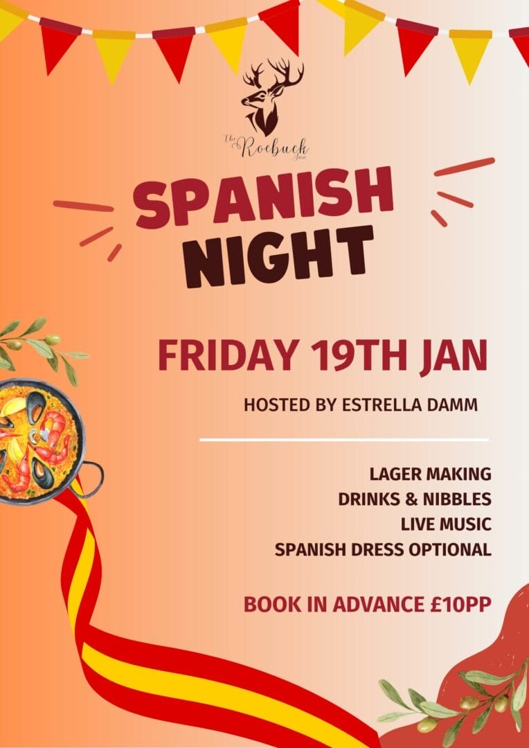 Pubs With Food Events In Wickham - Head To The Roebuck Inn For Spanish Night !