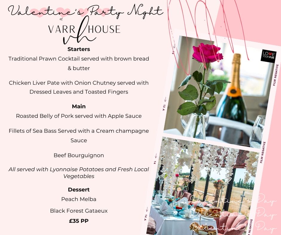 Valentine's At Restaurants In Emsworth - Party The Night Away At Varr House !