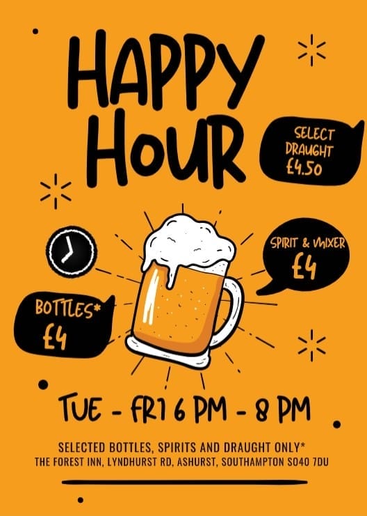 Happy Hour At Pubs In Ashurst - Enjoy Drinks At The Forest Inn !