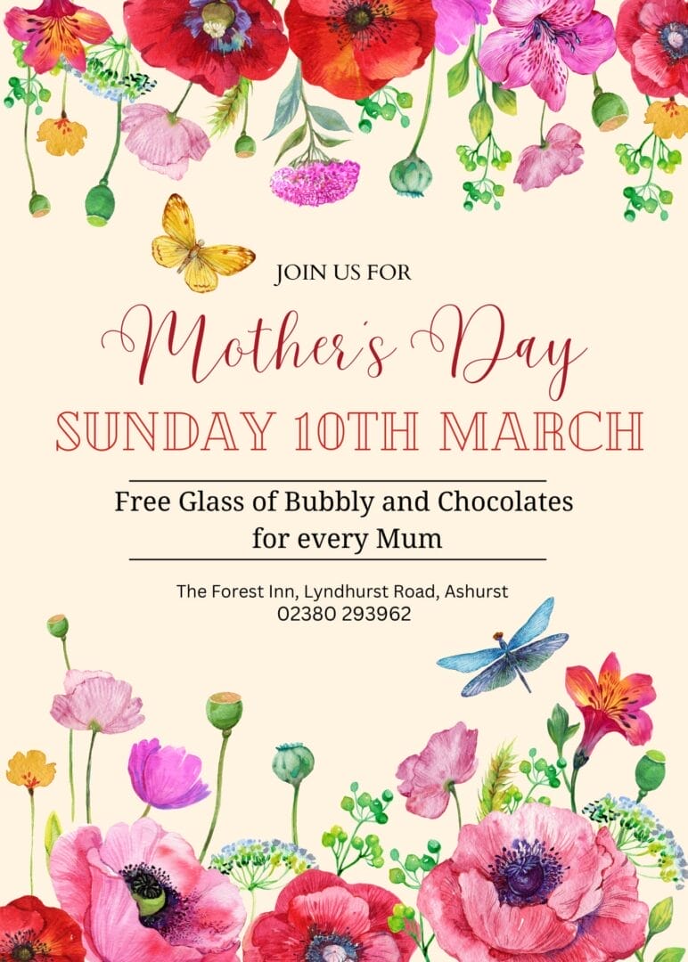 Pubs With Mothers Day Events In Ashurst - Visit The Forest Inn !