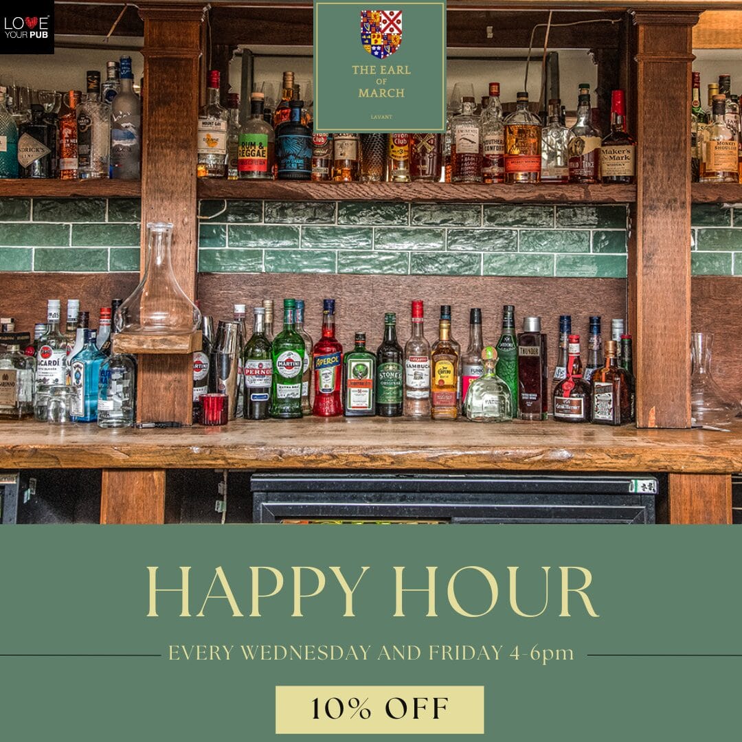 Pubs In Chichester With Happy Hour - Raise A Glass At The Earl Of March Lavant !