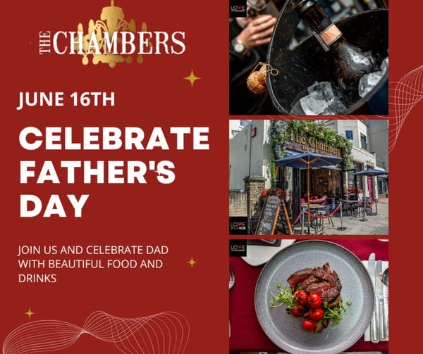 Restaurants In Southsea For Father's Day - Treat Your Dad At The Chambers !