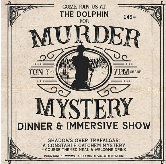 Pubs With Events In Old Portsmouth - Murder Mystery Night At The Dolphin Pub & Kitchen !